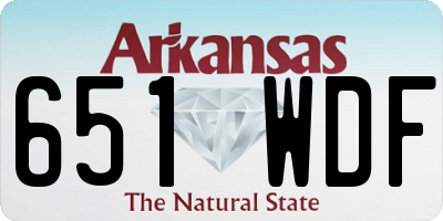AR license plate 651WDF