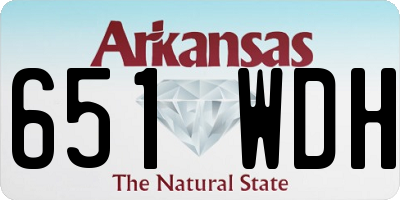 AR license plate 651WDH
