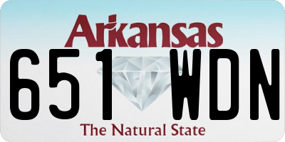 AR license plate 651WDN