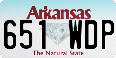 AR license plate 651WDP