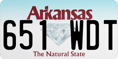 AR license plate 651WDT