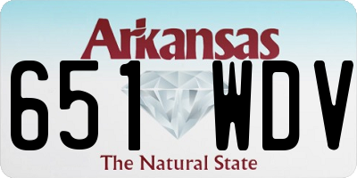 AR license plate 651WDV