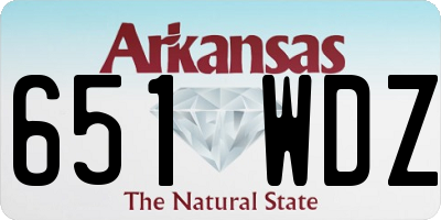 AR license plate 651WDZ