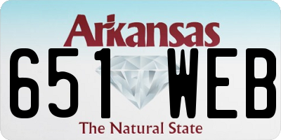 AR license plate 651WEB