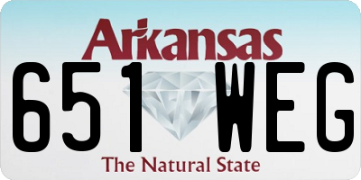 AR license plate 651WEG