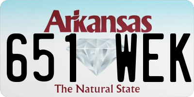 AR license plate 651WEK