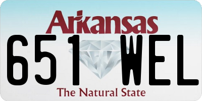 AR license plate 651WEL