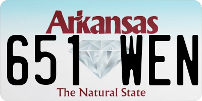 AR license plate 651WEN