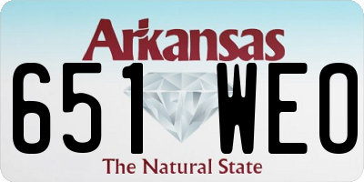 AR license plate 651WEO