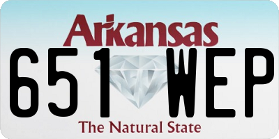 AR license plate 651WEP