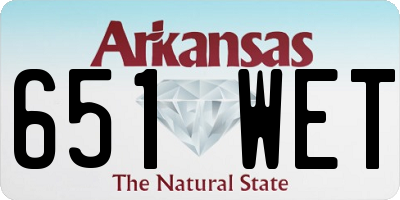 AR license plate 651WET