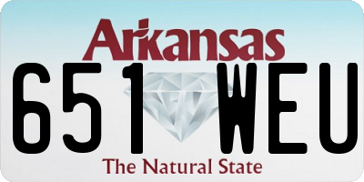 AR license plate 651WEU