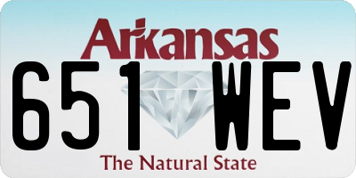 AR license plate 651WEV