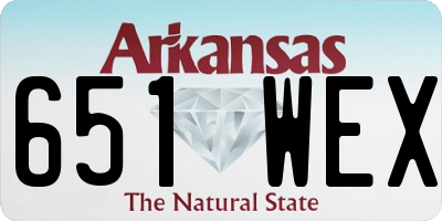 AR license plate 651WEX