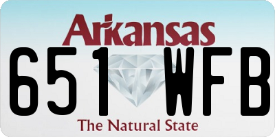 AR license plate 651WFB