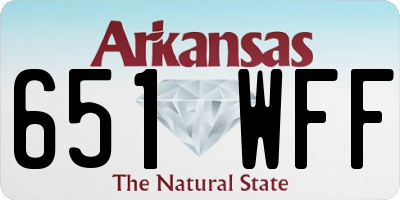 AR license plate 651WFF