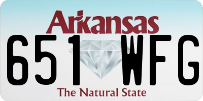 AR license plate 651WFG