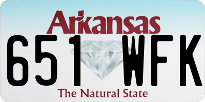 AR license plate 651WFK