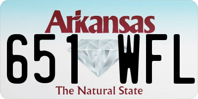 AR license plate 651WFL