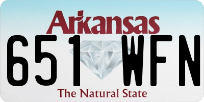AR license plate 651WFN