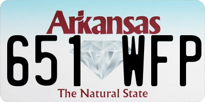 AR license plate 651WFP