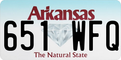 AR license plate 651WFQ