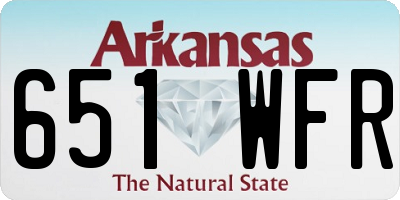 AR license plate 651WFR
