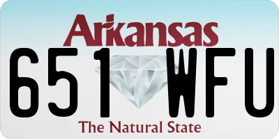 AR license plate 651WFU