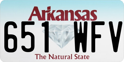 AR license plate 651WFV
