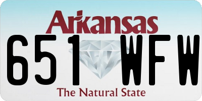 AR license plate 651WFW