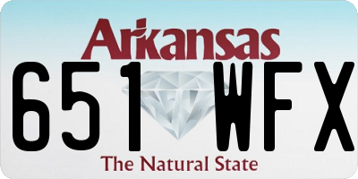 AR license plate 651WFX