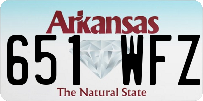 AR license plate 651WFZ