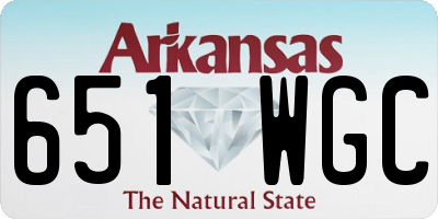 AR license plate 651WGC