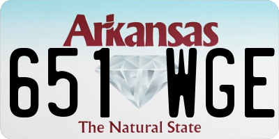 AR license plate 651WGE