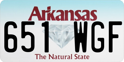 AR license plate 651WGF
