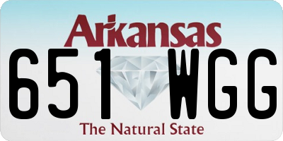 AR license plate 651WGG