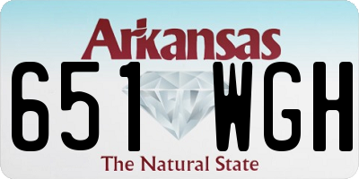 AR license plate 651WGH