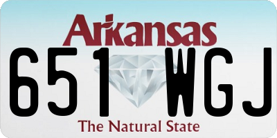 AR license plate 651WGJ