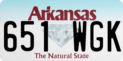 AR license plate 651WGK