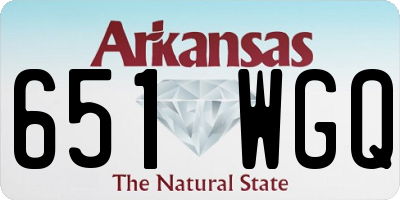 AR license plate 651WGQ