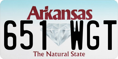 AR license plate 651WGT