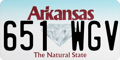 AR license plate 651WGV