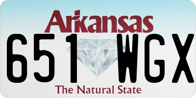 AR license plate 651WGX