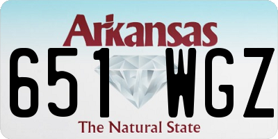 AR license plate 651WGZ