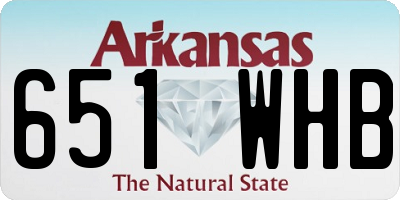 AR license plate 651WHB