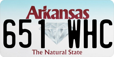 AR license plate 651WHC