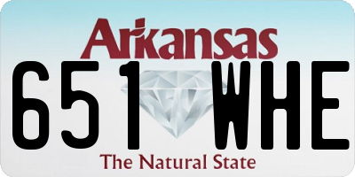 AR license plate 651WHE