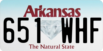 AR license plate 651WHF