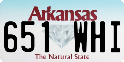 AR license plate 651WHI