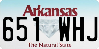 AR license plate 651WHJ